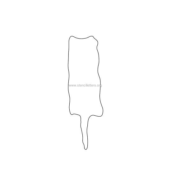 halloween stencil letter i