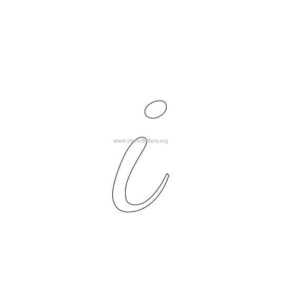 lowercase wedding stencil letter i