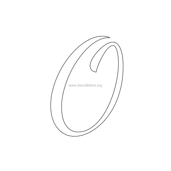 uppercase wedding stencil letter o