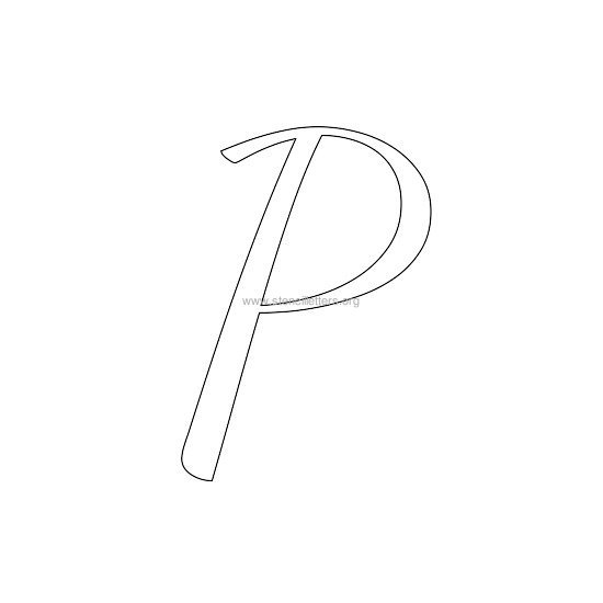 uppercase wedding stencil letter p
