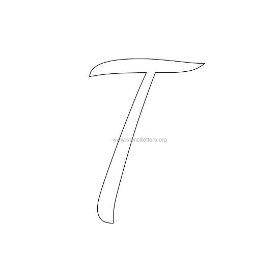 uppercase wedding stencil letter t