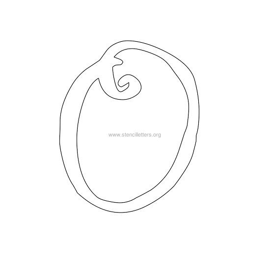 uppercase scrapbooking stencil letter o