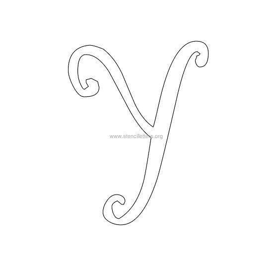 uppercase scrapbooking stencil letter y