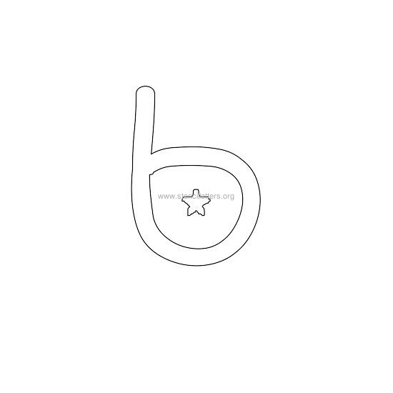 star design stencil letter b