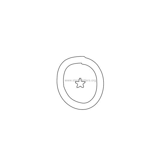 star design stencil letter o