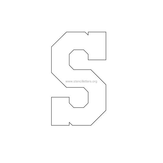 varsity stencil letter s