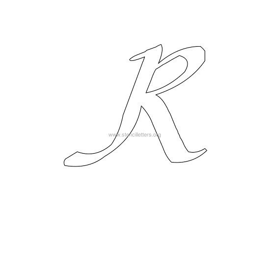 uppercase calligraphy wall stencil letter