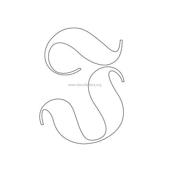 uppercase old-english wall stencil letter j