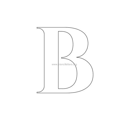 roman wall stencil letter b