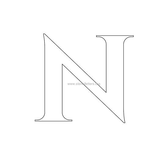 roman wall stencil letter n