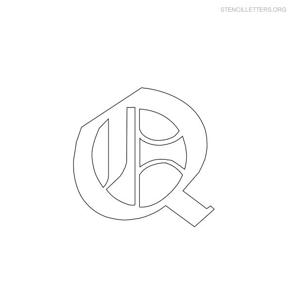 Stencil Letter Gothic Q