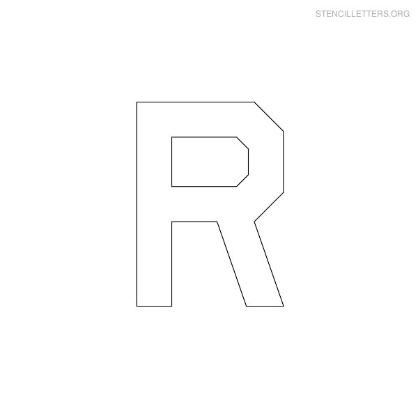 Stencil Letter Military R