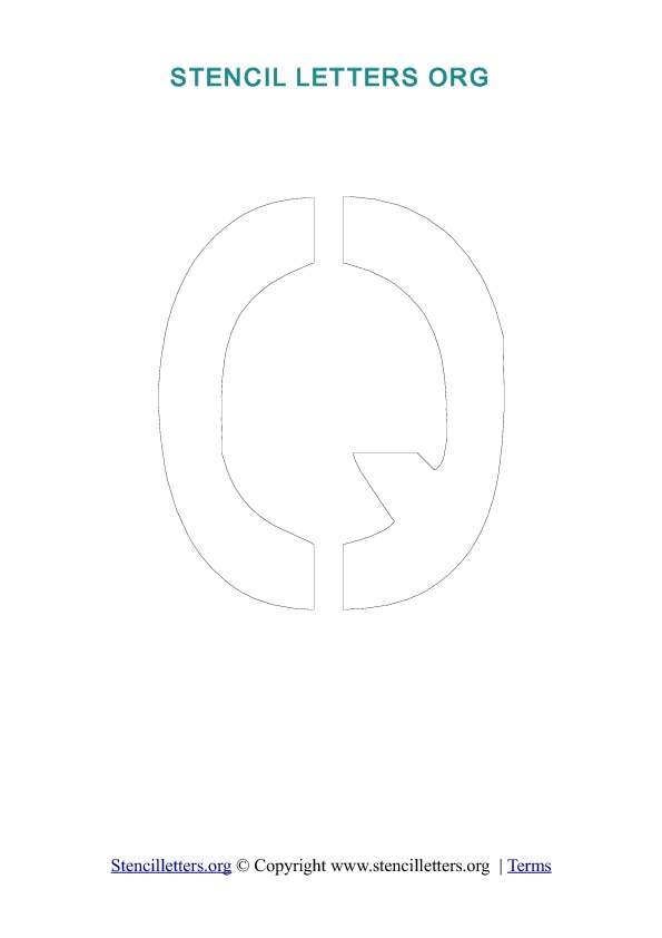 PDF Stencil Template Outline Q