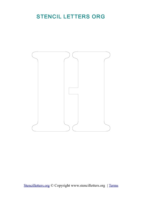 PDF Stencil Template Outline H