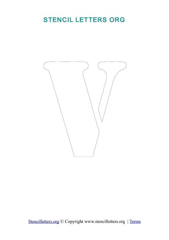 PDF Stencil Template Outline V