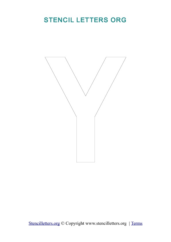 PDF Stencil Template Outline Y