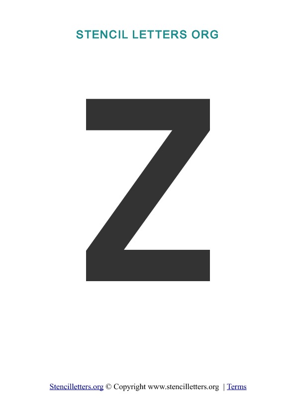 PDF Stencil Template Z