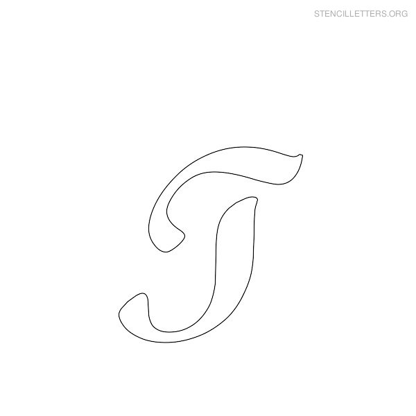 Stencil Letter Cursive T Stencil Letter Cursive T
