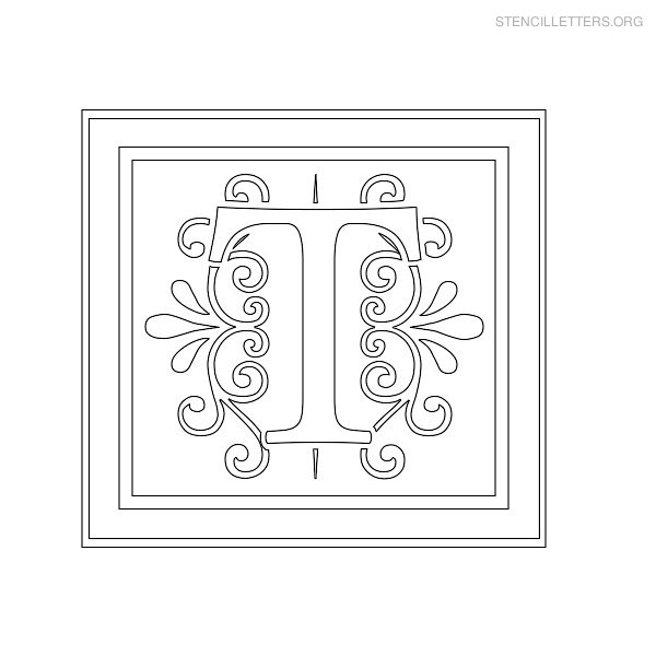 Stencil Letter Decorative T Stencil Letter Decorative T
