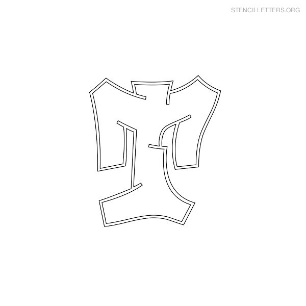 Stencil Letter Graffiti T Stencil Letter Graffiti T