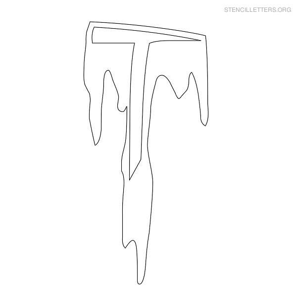 Stencil Letter Halloween T Stencil Letter Halloween T