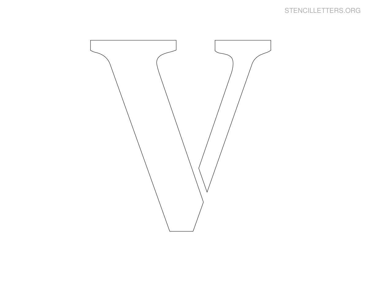 Stencil Letter Large V