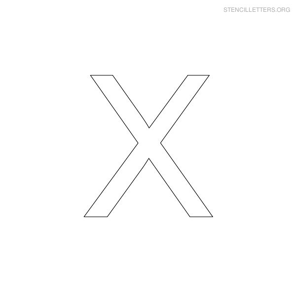 Stencil Letters X