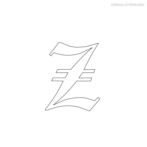 Stencil Letter Gothic Z