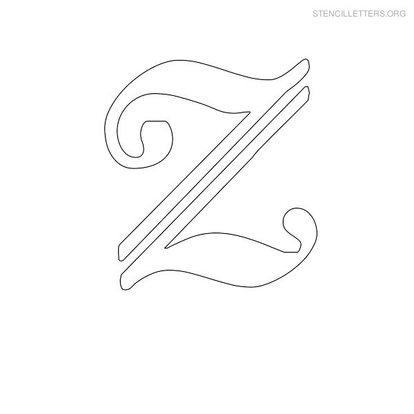 Print Free Stencil Letters Z